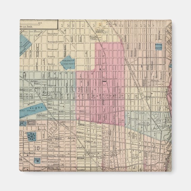 Íman Philadelphia, Mapa da Pensilvânia (Frente)