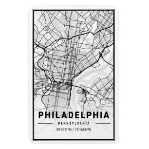 Íman Philadelphia Pennsylvania EUA - Mapa da Cidade do