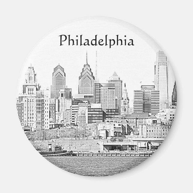 Íman Philadelphia Sketch Magnet (Frente)