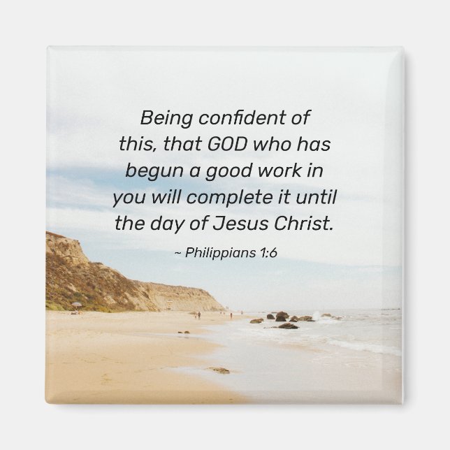 Íman Philippians 1:6 DEUS que começou um bom trabalho (Frente)