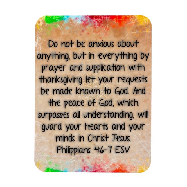 Íman Philippians 4:6-7 Verso de Bíblia (Vertical)