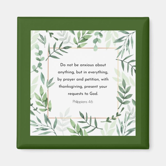 Íman Philippians 4:6, Bíblia Verse (Frente)