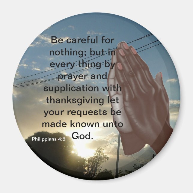 Íman Philippians 4,6 Magnet (Frente)