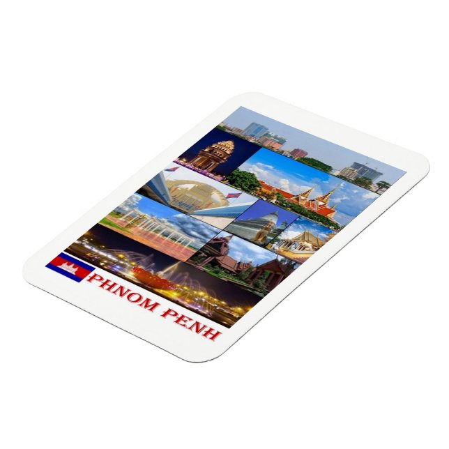 Íman Phnom Penh - Camboja - Mosaico - Magnet (Left Side)