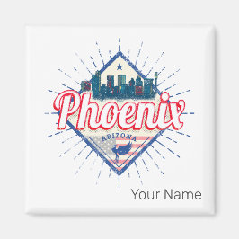 Íman Phoenix Arizona EUA Skyline Vintage EUA