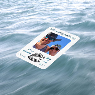 Íman PHOTO Cruise de Aniversário de Casamento PERSONALI