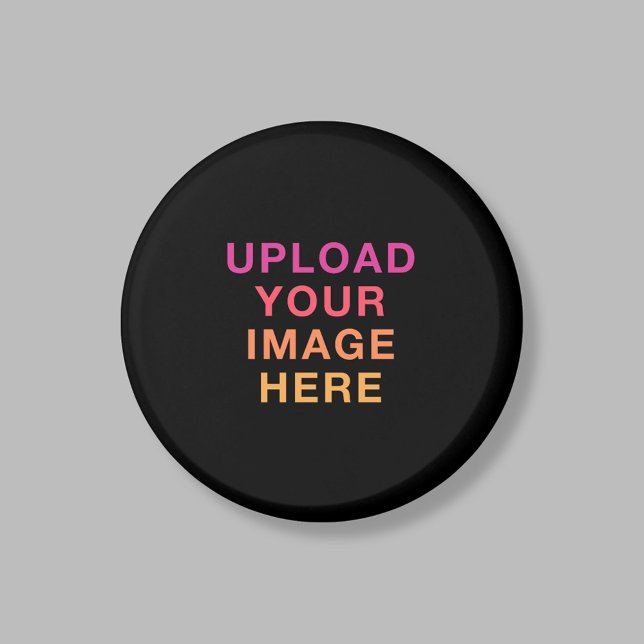 Íman Photo Logo Business Simple Template Black (Criador carregado)