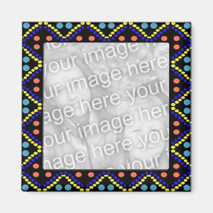 Íman photoframe colorido dos pontos