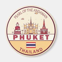 Íman Phuket Thailand City Skyline Emblem