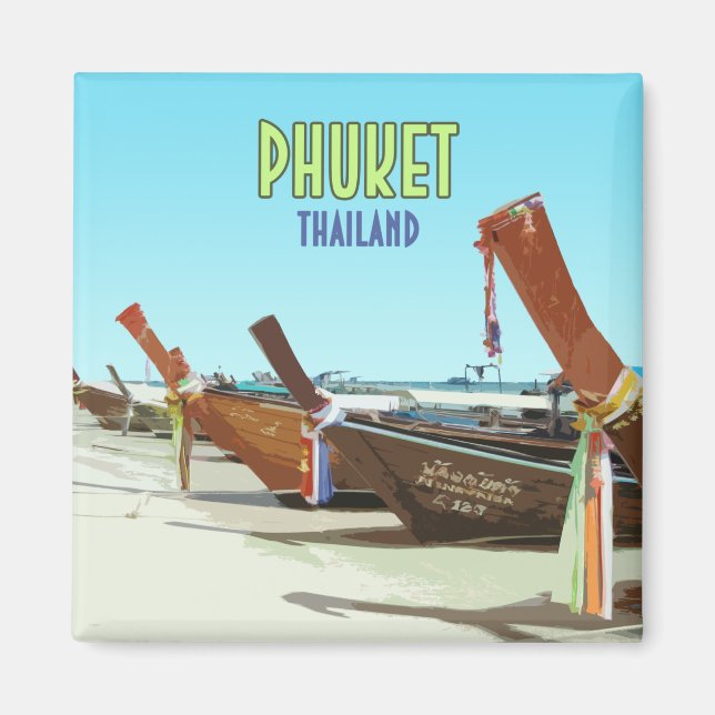 Íman Phuket Thailand Tropical Beach Vintage (Frente)