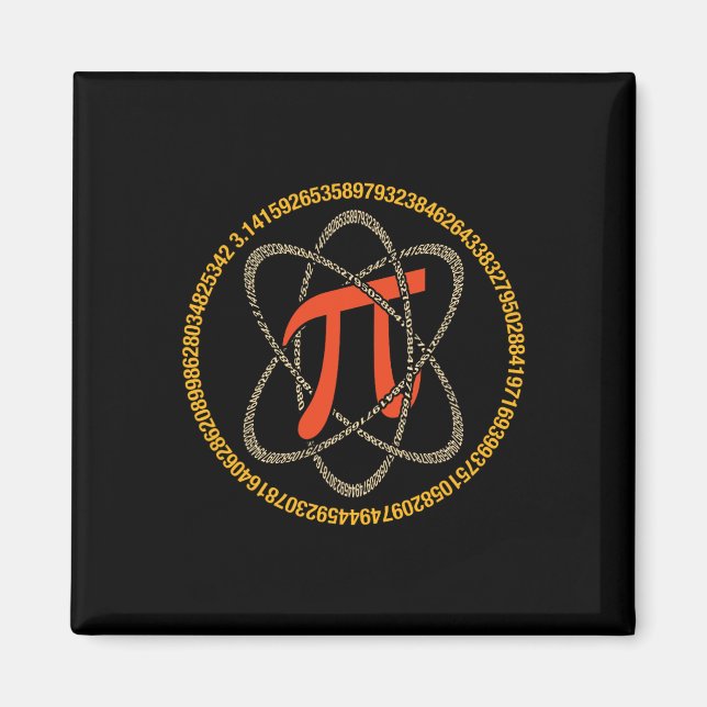 Íman Pi Atom - Presente Do Pi Day E Do Pon Math (Frente)