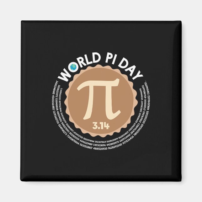Íman Pi Day - 3.14 De Março De 14 - Math Geometry Nerd  (Frente)