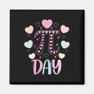 Íman Pi Day 3.14 Pi Símbolo Funny Pi Day Candy Heart Ma