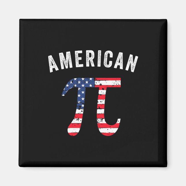 Íman Pi Day American Flag Patriotic Math Nerd 3.14 de j (Frente)