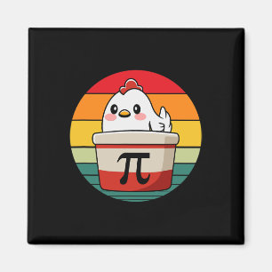 Íman Pi Day Chicken Pote Pie Engraçado Professor Nerd G