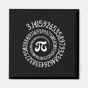 Íman Pi Day Funny Vintage Graphic Spiral Fórmula Math L