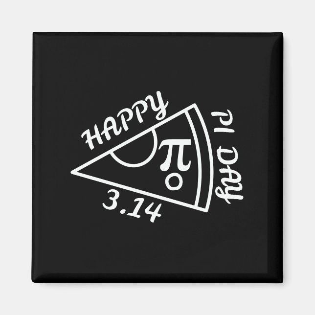 Íman Pi Day Happy Pi Day (Frente)