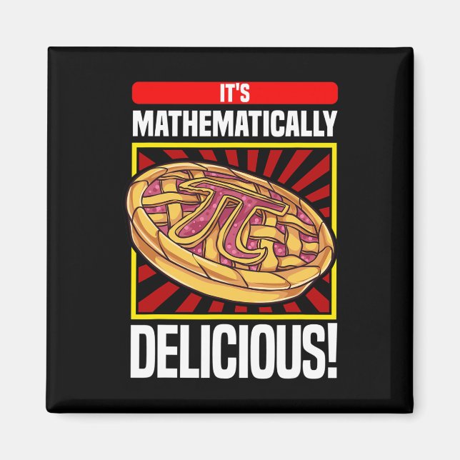 Íman Pi Day Math Lover Apple Pie (Frente)