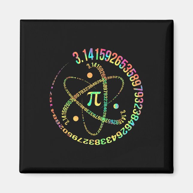 Íman Pi Dia 3.14 Espiral Pi Número Professora De Matemá (Frente)