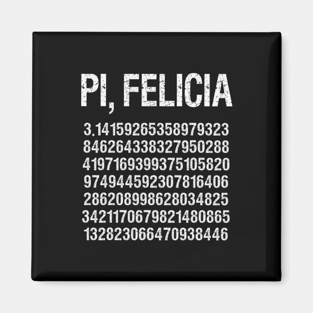 Íman Pi Felicia Happy Pi Day (Frente)