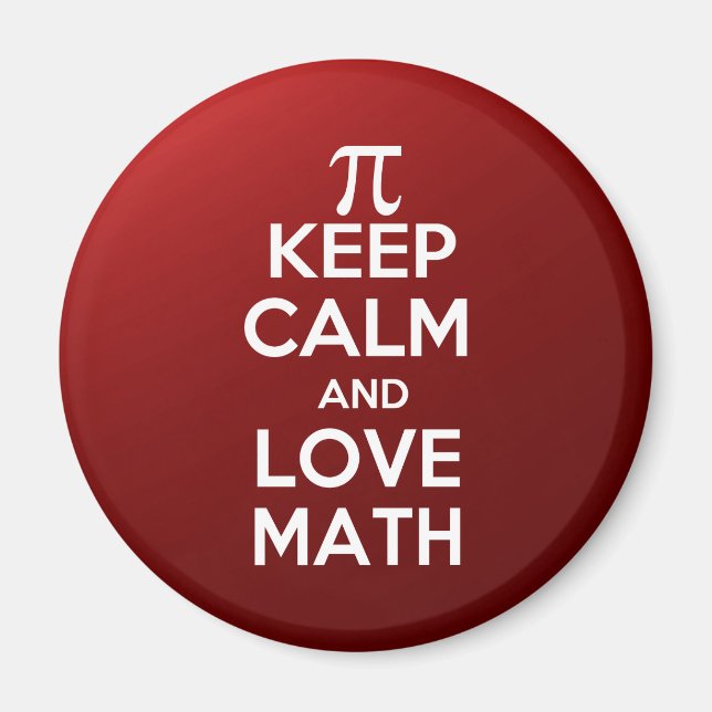 Íman Pi mantenha calma e ame matemática (Frente)
