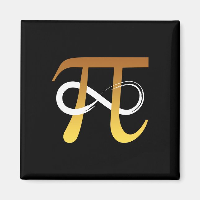 Íman Pi Número 3.14 Símbolo Infinity Símbolo Funny Math (Frente)