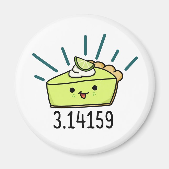 Íman Pi Numero Matemático Pie Pun Engraçado (Frente)