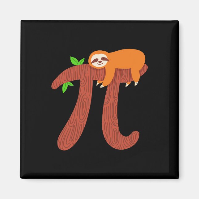 Íman Pi Sloth Math Professora de Matemática, Presente (Frente)