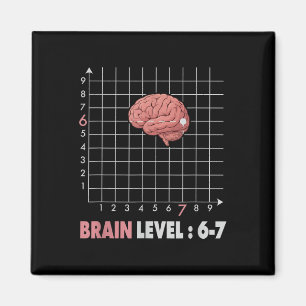 Íman Piada 67 Meme Matemática Seis Sete Professor Brain