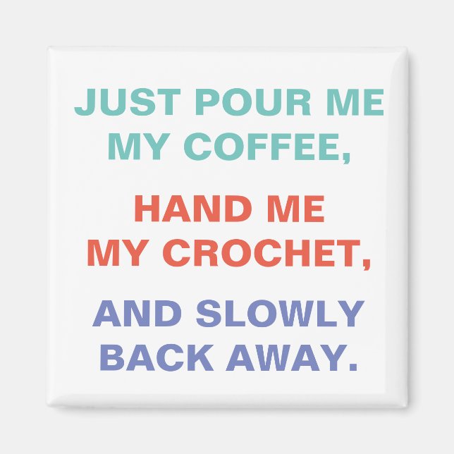 Íman Piada de Crochet e Café (Frente)