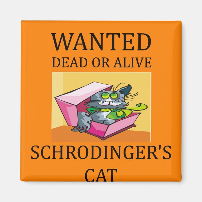 Íman piada de gato de Schrodinger (Frente)
