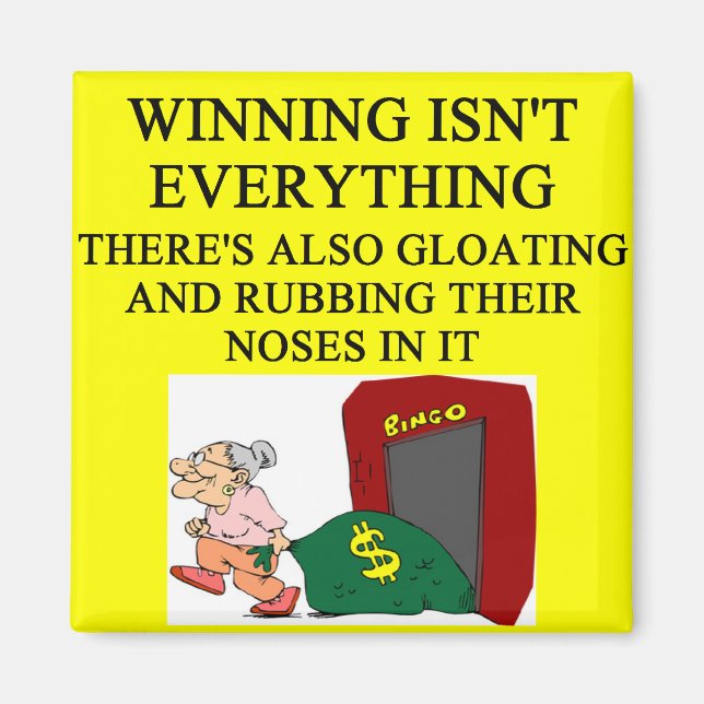 Íman piada de jogador de bingo (Frente)