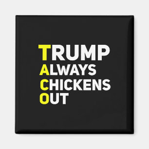 Íman Piada engraçada da Tarifa Trump, Trump sempre foge