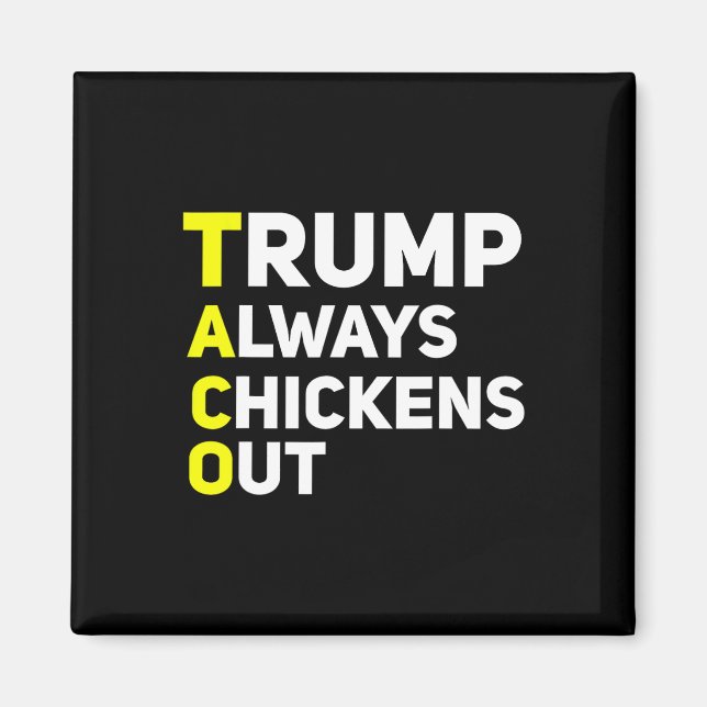 Íman Piada engraçada da Tarifa Trump, Trump sempre foge (Frente)