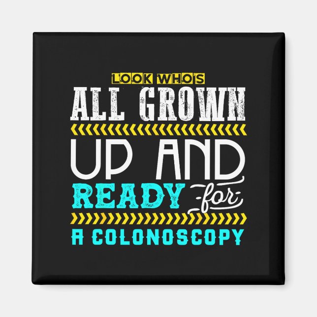 Íman Piada engraçada de colonoscopia Humor médico Check (Frente)