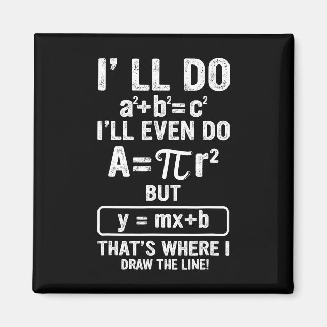 Íman Piada engraçada de professor de matemática homens  (Frente)