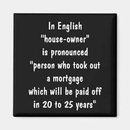 Íman Piada hipotecária dos proprietários de casas