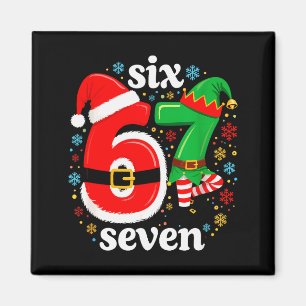 Íman Piada Meme Seis Sete 67 Elfo 6 7 Papai Noel Natal