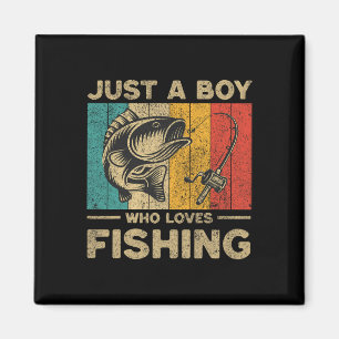 Íman Piadas de pesca vintage engraçadas meninos pescado