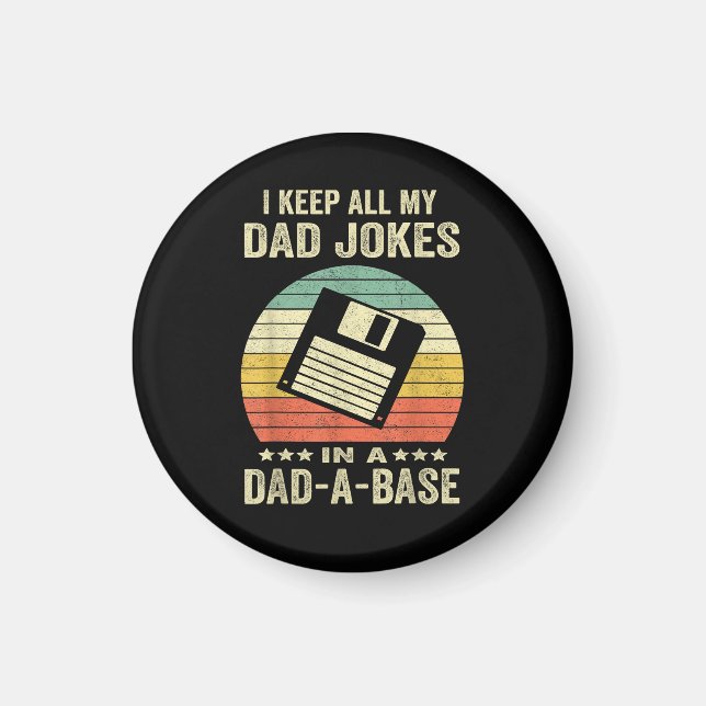 Íman Piadas engraçadas de papai no dad-a-Base para home (Frente)