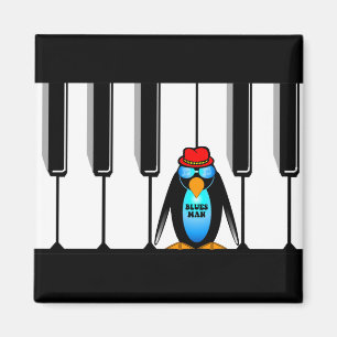 Íman piano do homem dos azuis