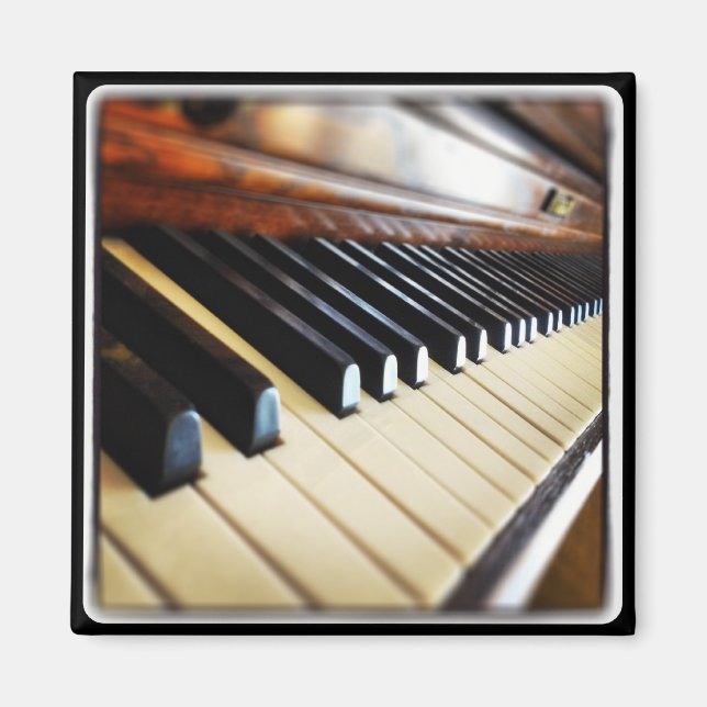Íman Piano Keys Music Gifts Square Imã de geladeira (Frente)