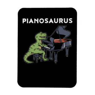 Íman Piano Piano Gift Crianças Pianista Dinossauro Pia