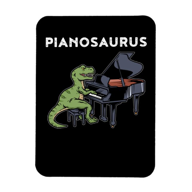 Íman Piano Piano Gift Kids Pianista Dinossauro Piano Mú (Vertical)