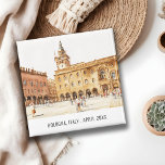 Íman Piazza Bologna Itália Watercolor Viagem italiano<br><div class="desc">Se precisar de mais alguma personalização,  por favor,  sinta-se à vontade para me enviar um e-mail em yellowfebstudio@gmail.com. ou mensagem via Zazzle.</div>