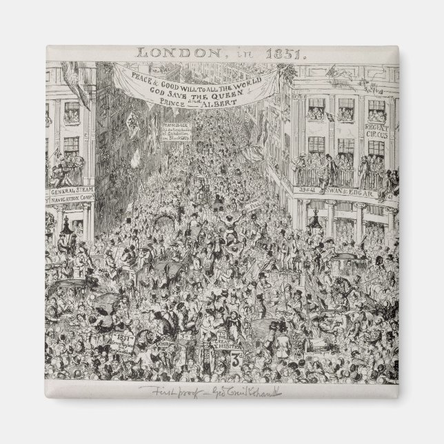 Íman Piccadilly durante a exposição de Excelentes, 1851 (Frente)