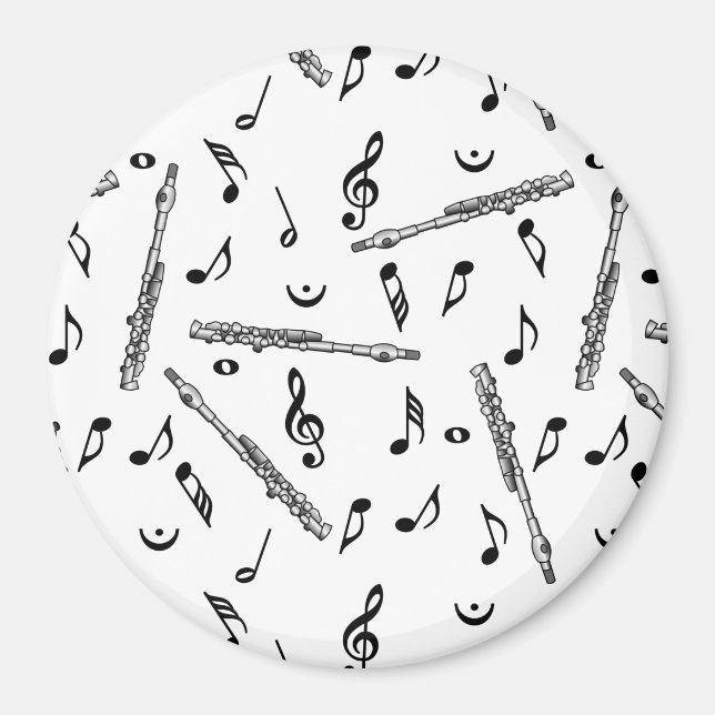Íman Piccolo Music Note Pattern (Frente)