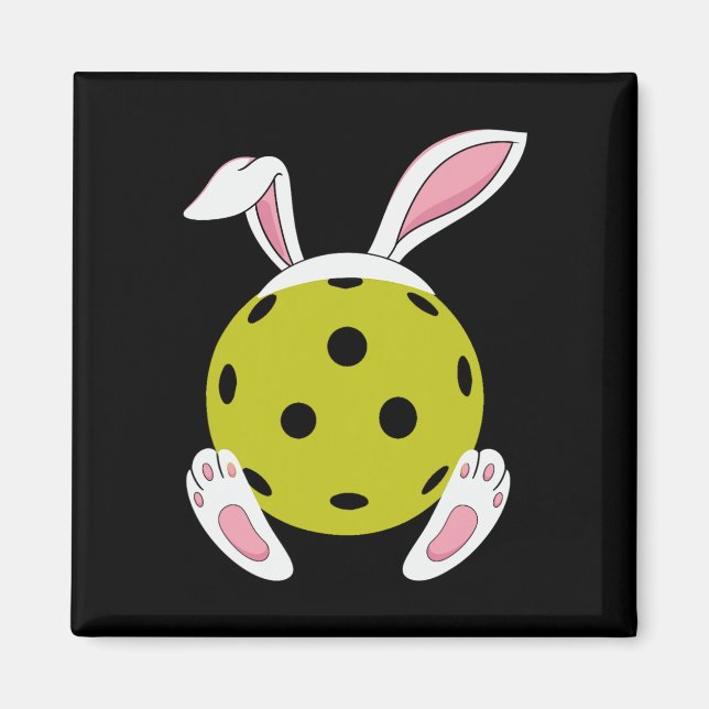 Íman Pickleball Easter Ovo Caçando Ervas De Pickleball (Frente)