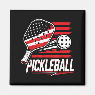 Íman Pickleball Feminino 4 de Julho Bandeira Americana