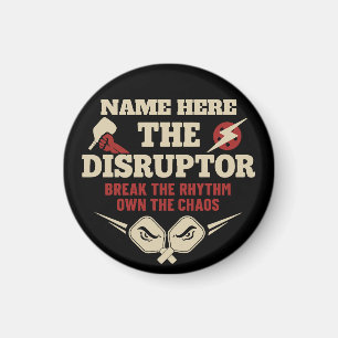 Íman Pickleball Nome Personalizado O Disruptor